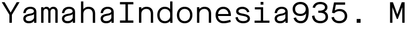 YamahaIndonesia935. Mono Regular font