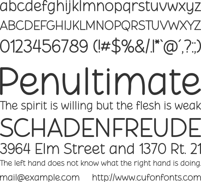 Perfect Lemonade font preview