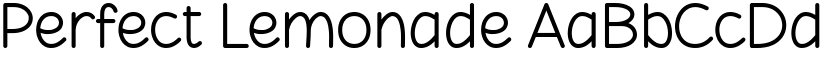 Perfect Lemonade font