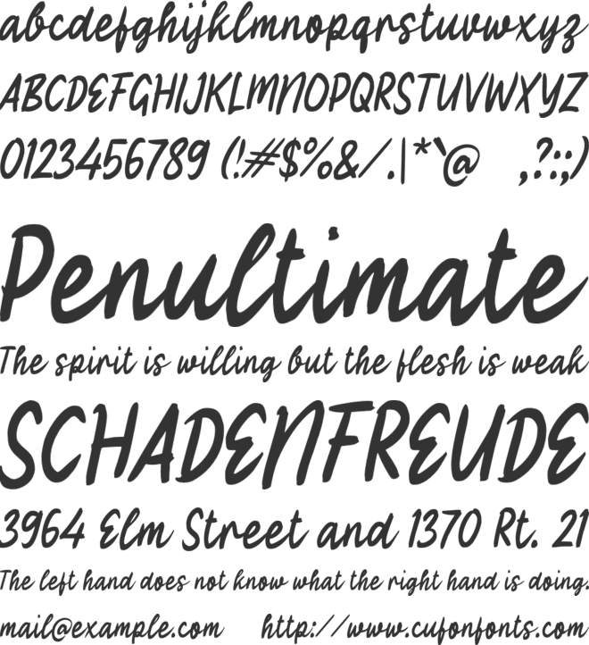 Xabiyar font preview