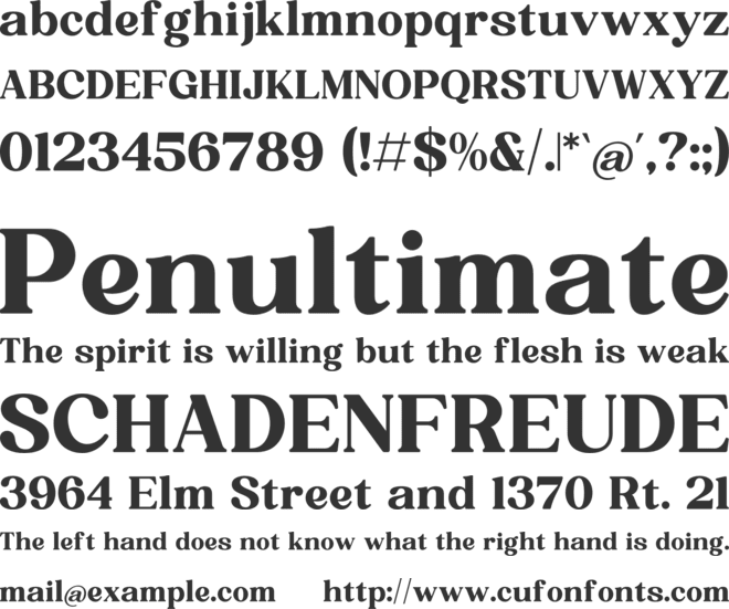 Sphere Memory font preview