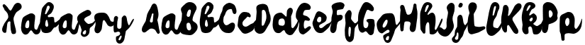 Xabasry font