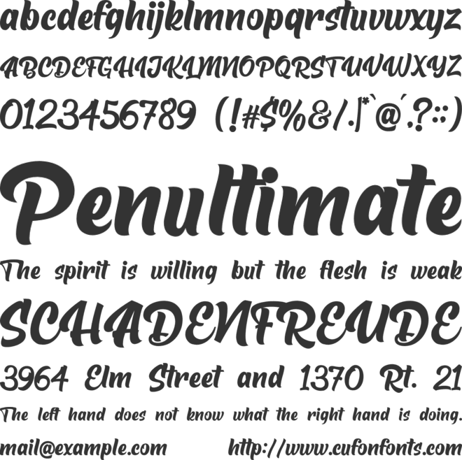 The Rughton Script 02 font preview