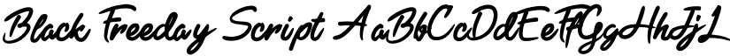 Black Freeday Script font