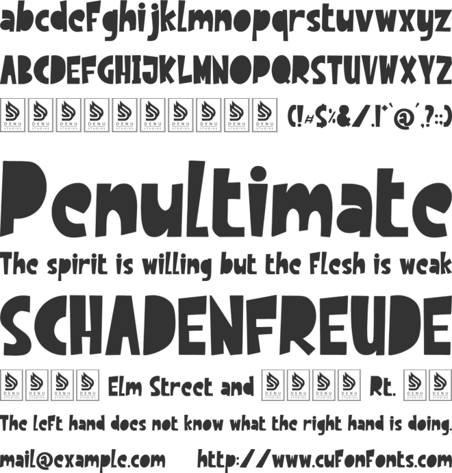 Simping of You font preview