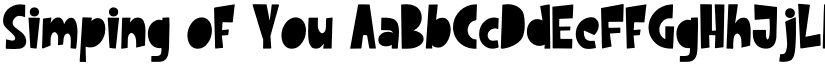 Simping of You font