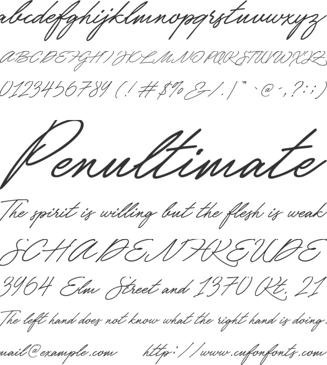 Moonlith February font preview