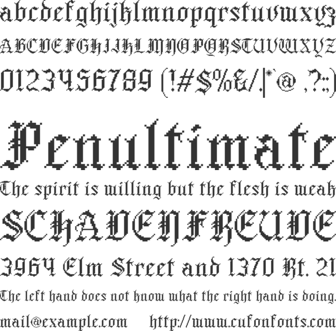 Valmeria font preview