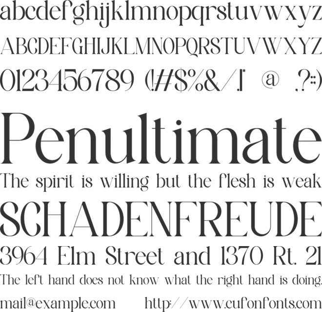 Alfines font preview