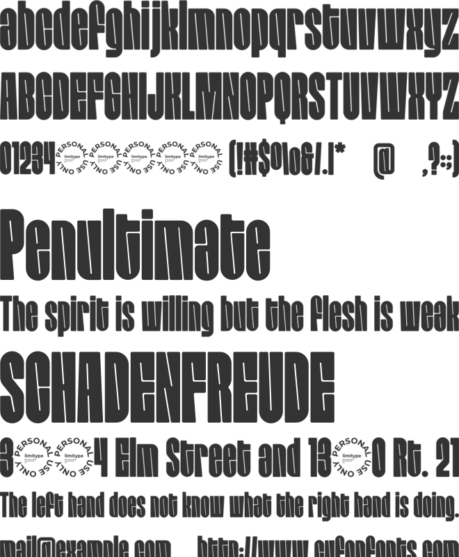 Roxhead font preview