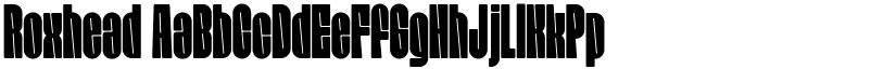 Roxhead font