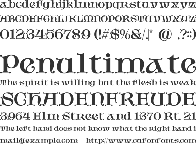 Dreams Mount font preview