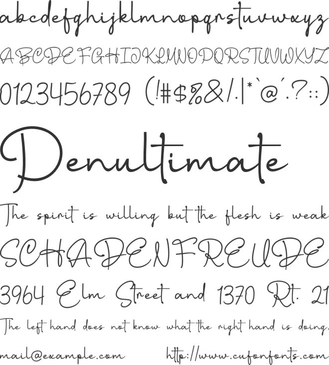 Bithea font preview