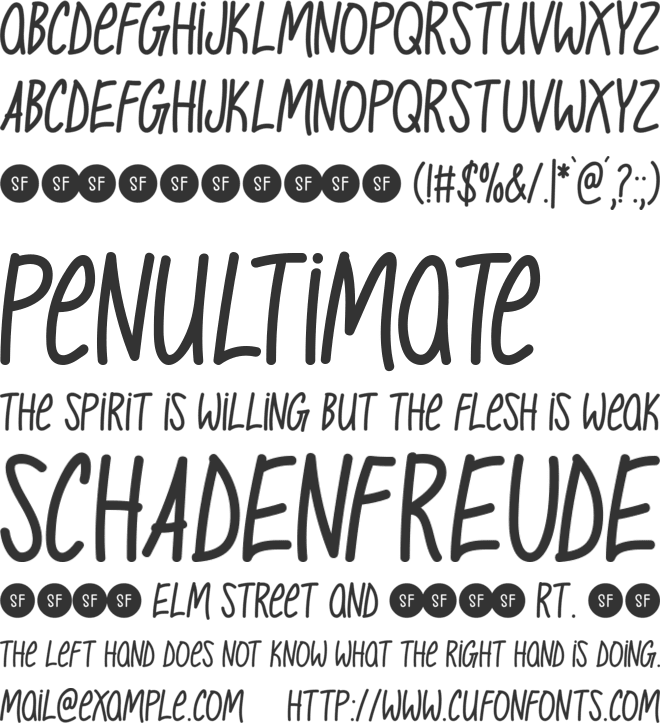 Shining Summer font preview