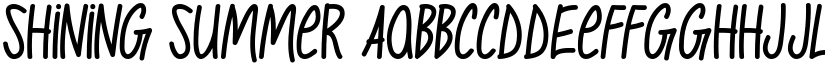 Shining Summer font