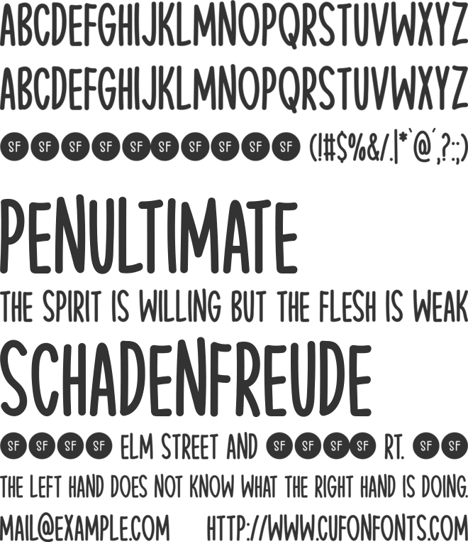 Serene Summer font preview