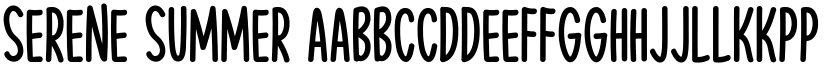 Serene Summer font
