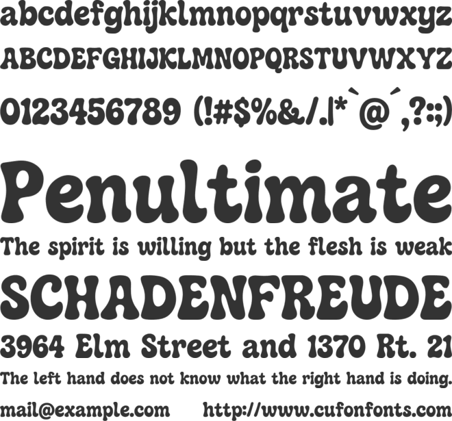 Bobogie Groovy font preview