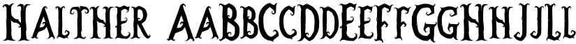 Halther font