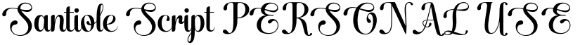 Santiole Script PERSONAL USE font