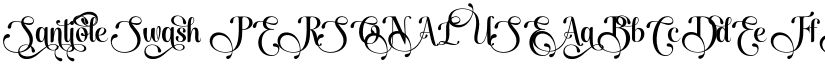 Santiole Swash PERSONAL USE font