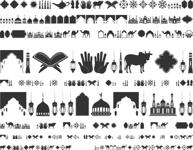 bahlull dingbats font preview