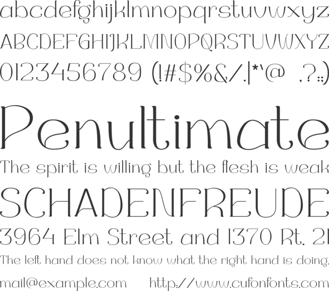 Delication font preview