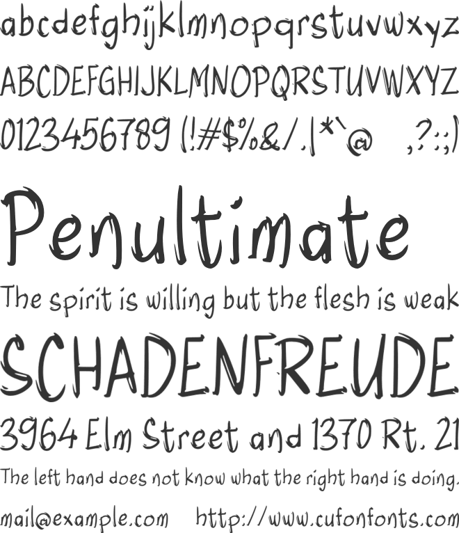 Xabigan font preview