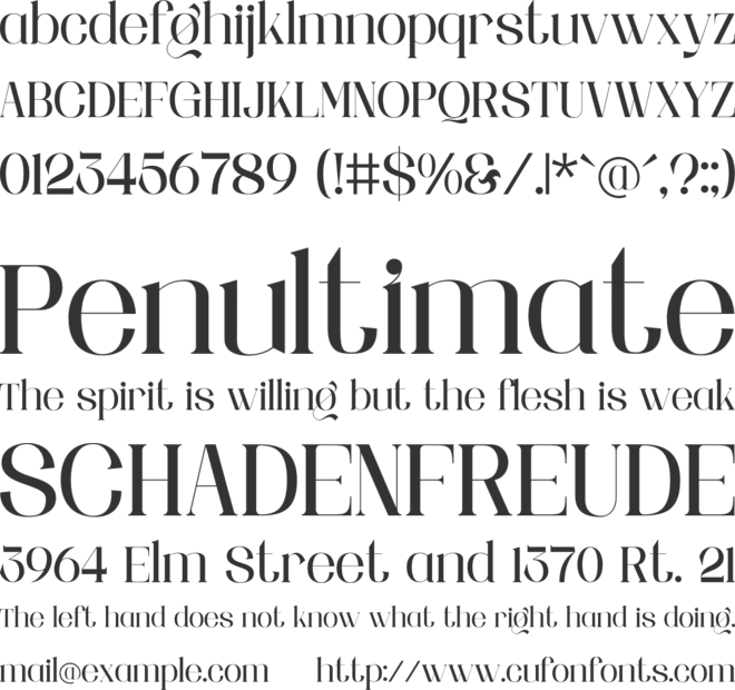 Mailing Signal font preview