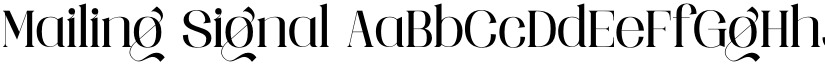 Mailing Signal font