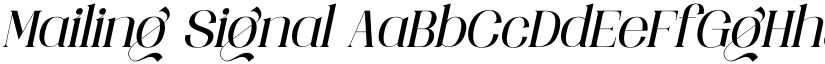 Mailing Signal font