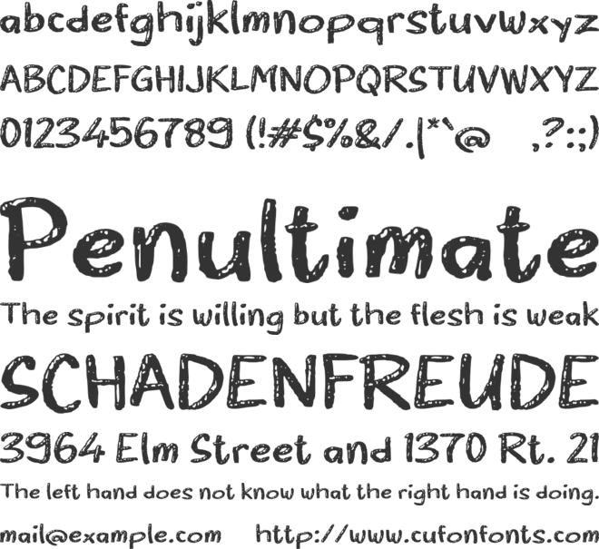 Xaadugy font preview