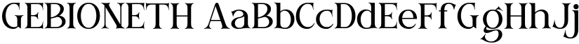 GEBIONETH font