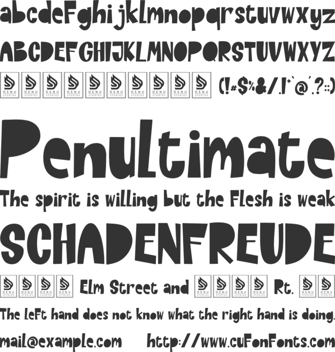 Priority Pocket font preview