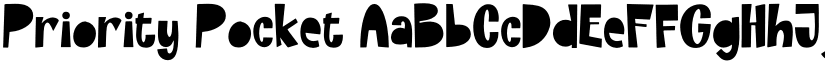 Priority Pocket font