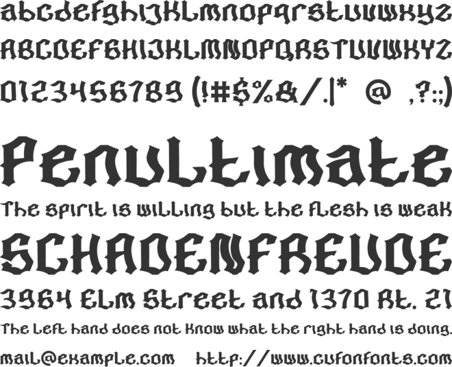 Meltroot Forest font preview