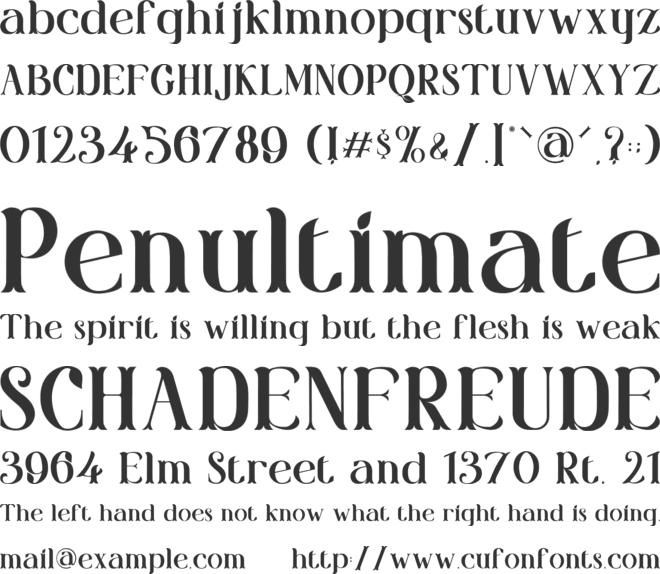 Lush Garden font preview