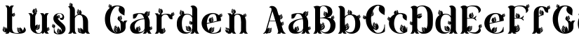 Lush Garden font