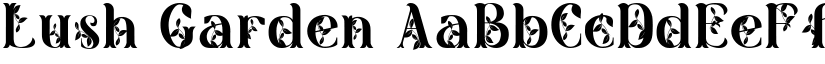 Lush Garden font