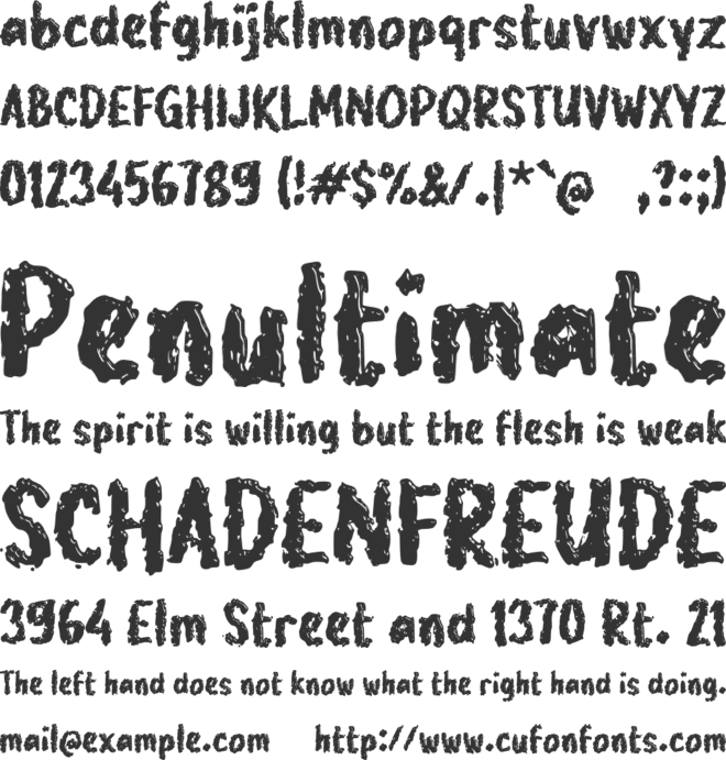 Xabenast font preview