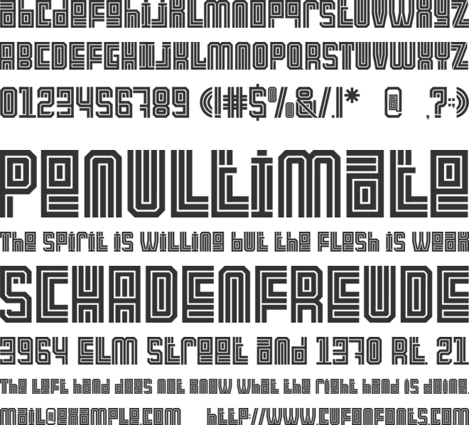 Pathline font preview