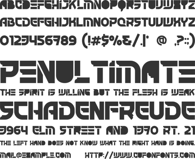 Panzer Blaze font preview