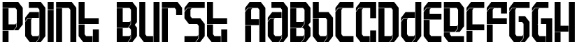 Paint Burst font