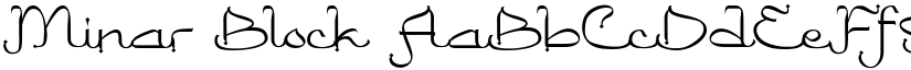 Minar Block font