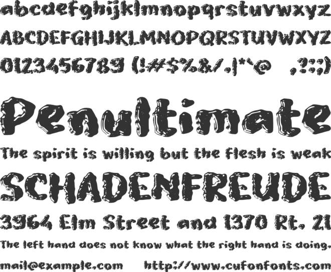 Xabagle font preview