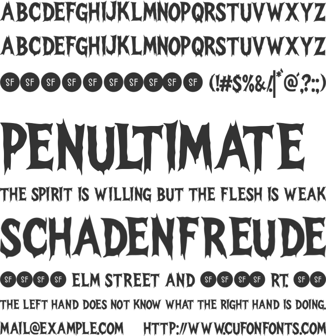 Ghost Touch font preview