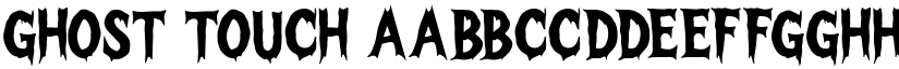 Ghost Touch font