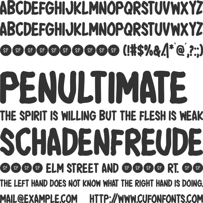 Funky Stamp font preview