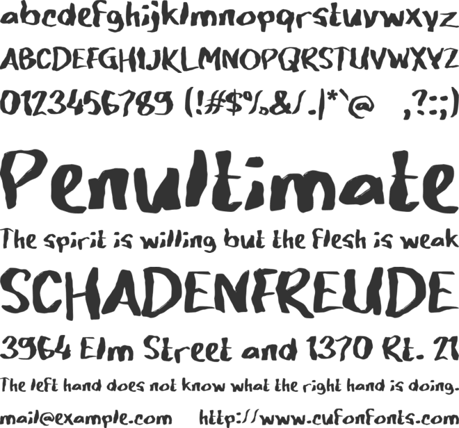 Xabisom font preview