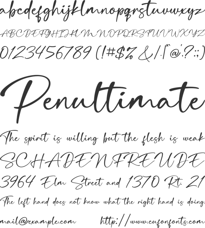 Simbatifa font preview